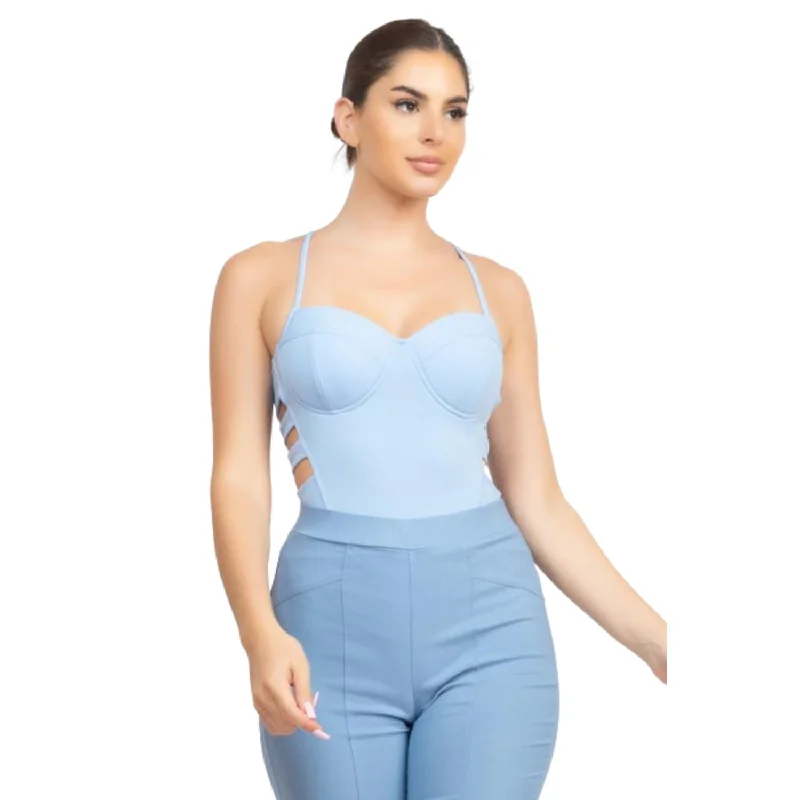 Price Smash Sweetheart Side Cutouts Bodysuit