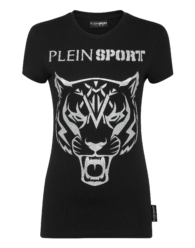Daily Deals T-shirt Round Neck Sexy Pure Fit Glitter
