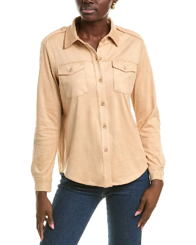 Midnight Sale T Tahari Collared Button-Down Jacket