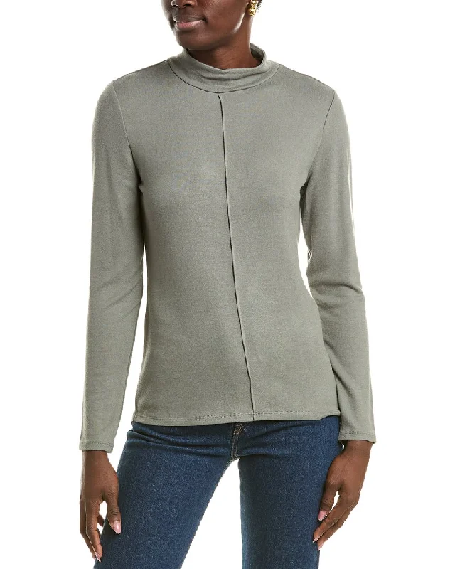 Season Finale Sale T Tahari Mock Neck Knit Jersey Top