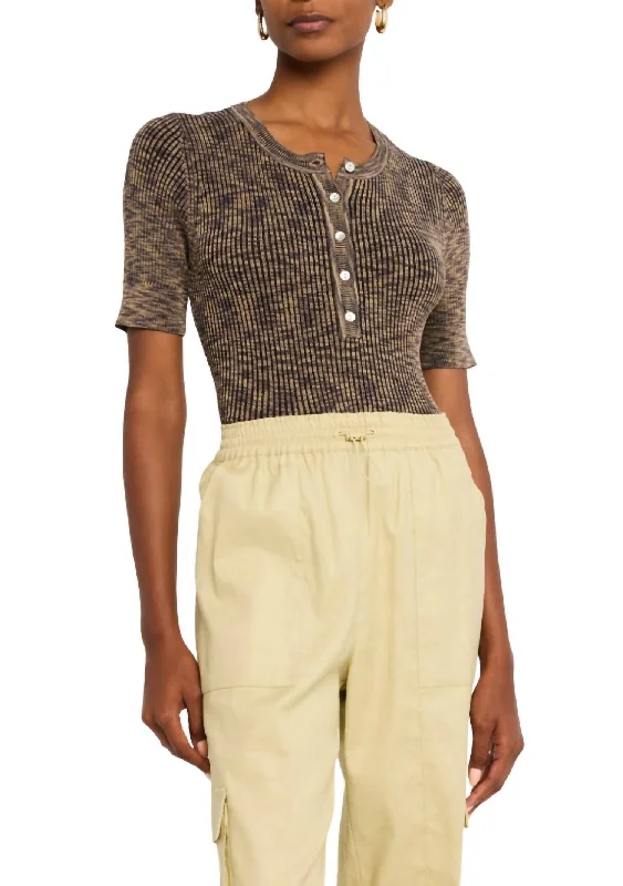 Today’s Deal Toni Button-Front Shirt In Mocha Space