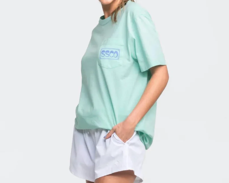Special Price Touch Of Spritz Short Sleeve Tee In Beach Glass