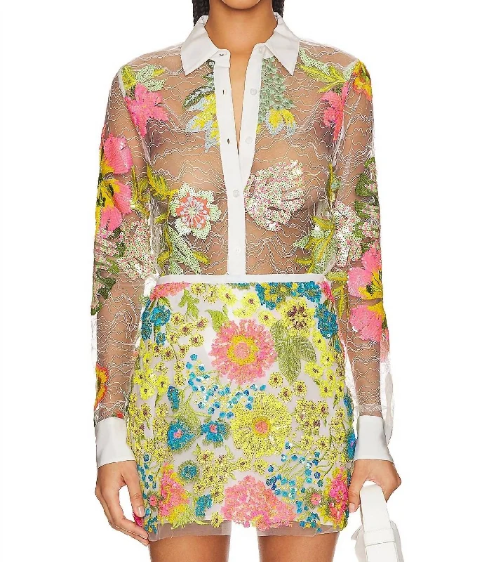 Exclusive Access Tropical Lace Shirt In Multi