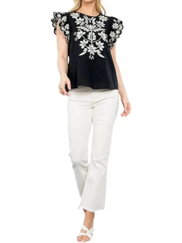 Friends and Family Sale Try Your Luck Top In Black