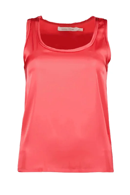 Hot Deal Tyler Knit Back Tank Top In Poppy