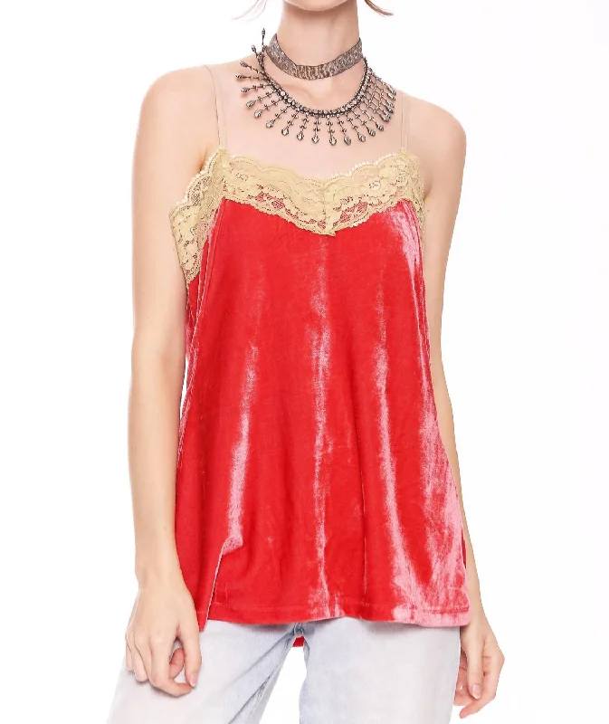 Season Finale Sale Velvet Dreams Tank In Dirty Coral