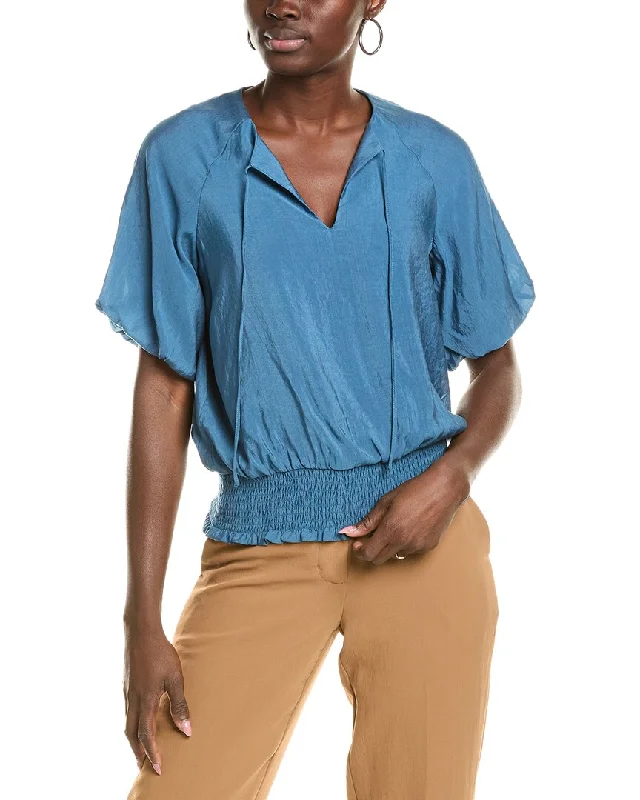 Limited Availability Vince Camuto Smocked Blouson Top