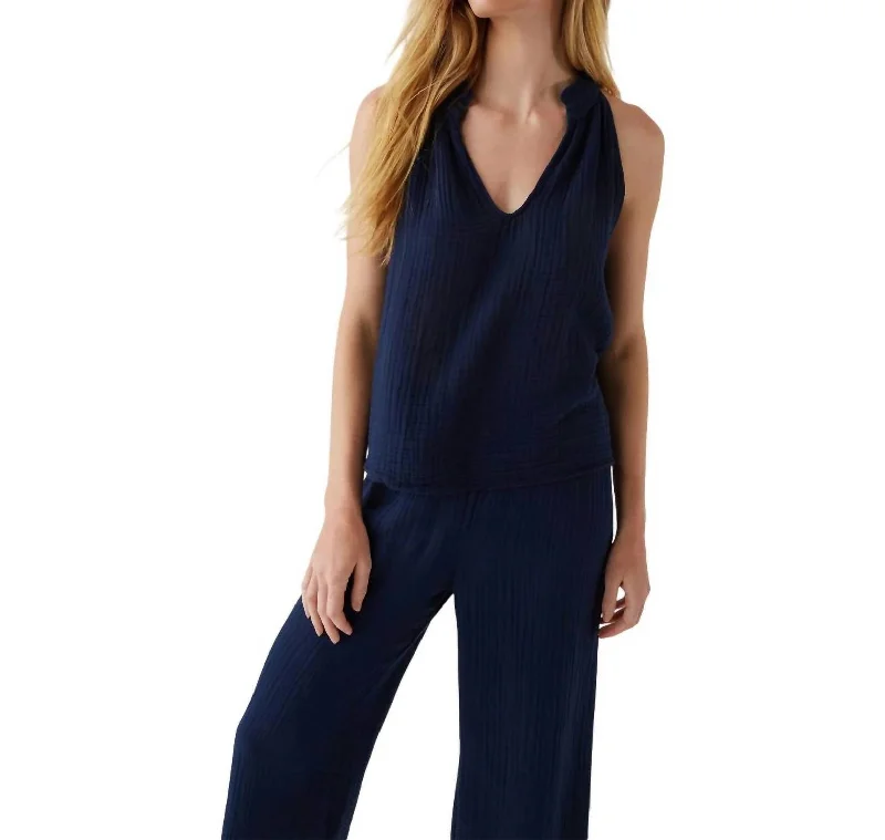 Extra Savings Viola Double Gauze Tank Top In Nocturnal