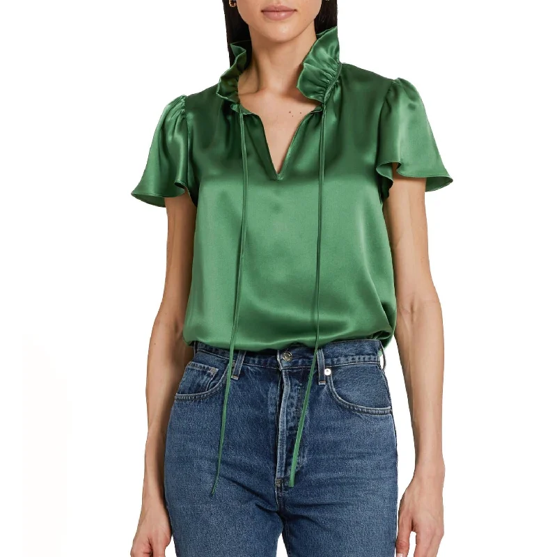 Savings Bonanza Vittoria Silk Top In Ferman