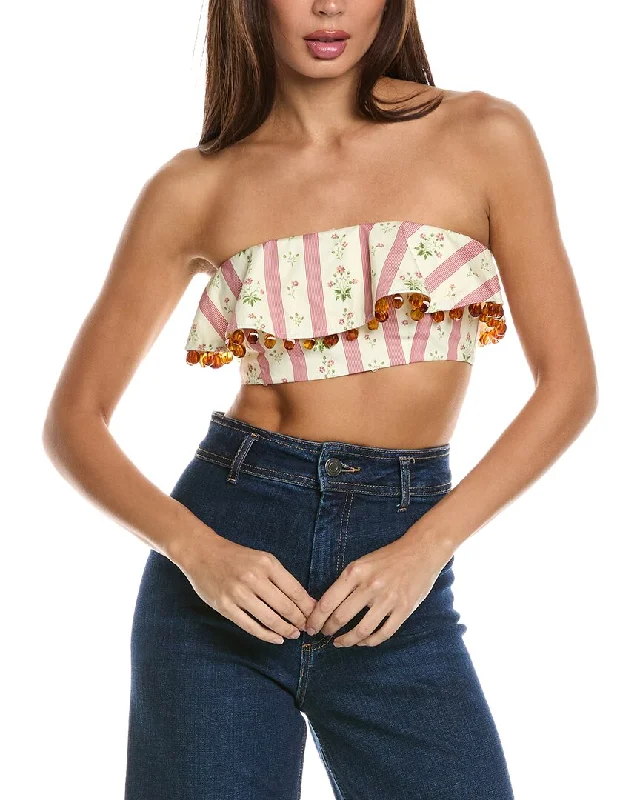 Bonus Savings WeWoreWhat Ruffle Bandeau Top