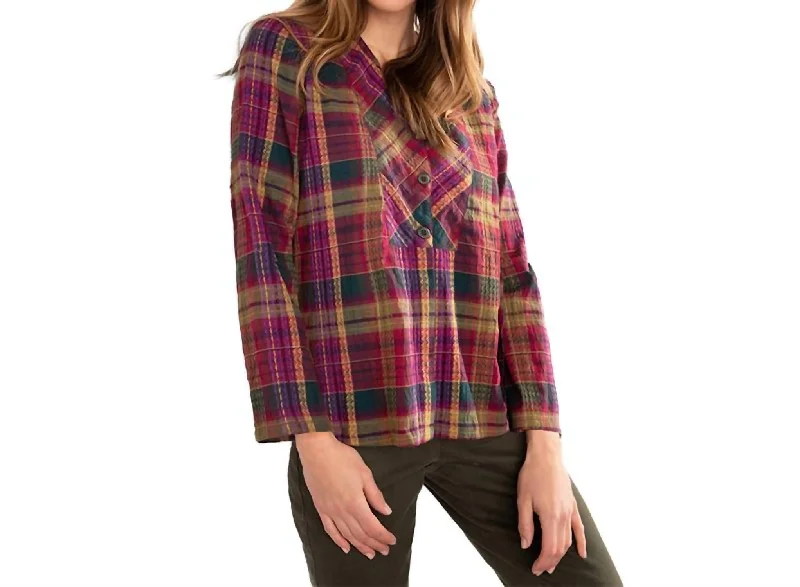 Discount Mania Windowpane Shirt In For Forest