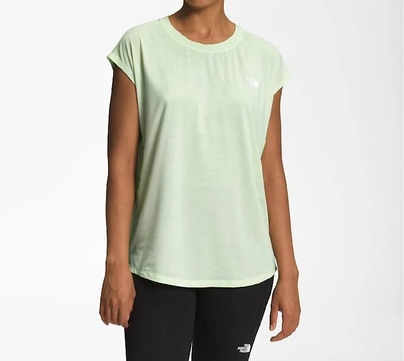 Get It Before It’s Gone Women’S Wander Slitback Tank Top In Lime Cream Heather
