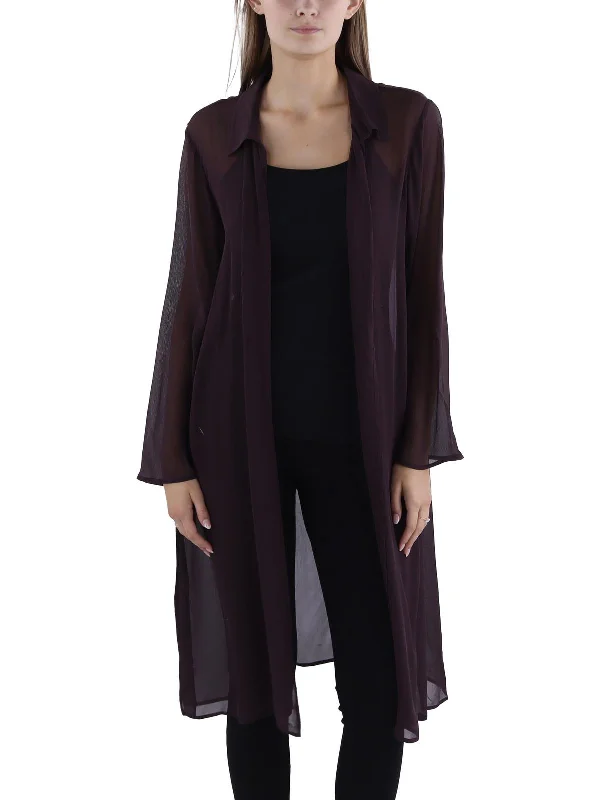 Midnight Madness Womens Collar Long Kimono