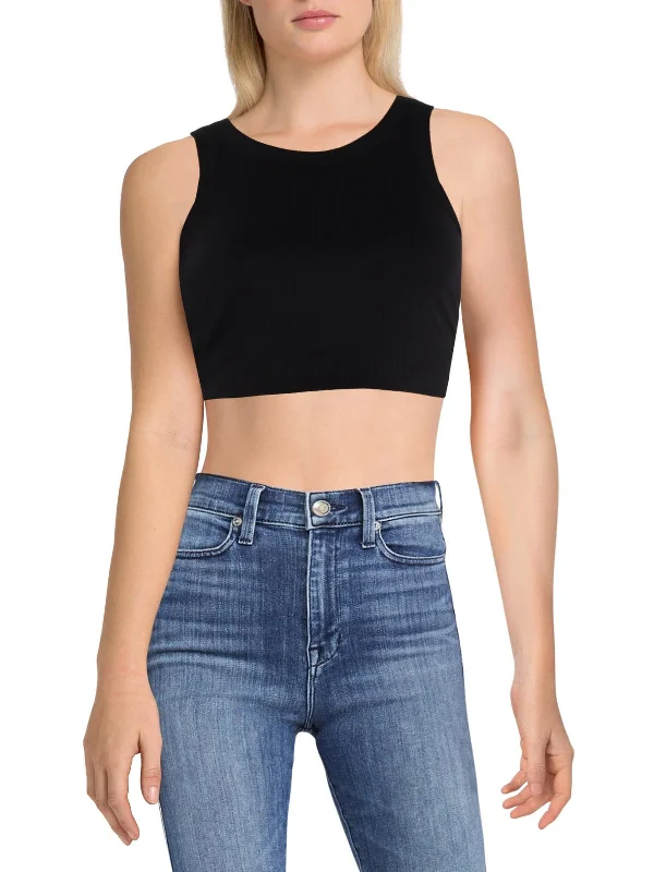 Don't Wait Womens Crewneck Sleeveless Cropped