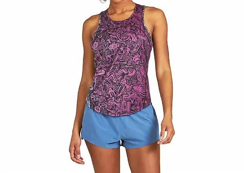 Don’t Miss Out Women's Helio Tank Top In Batik Purple