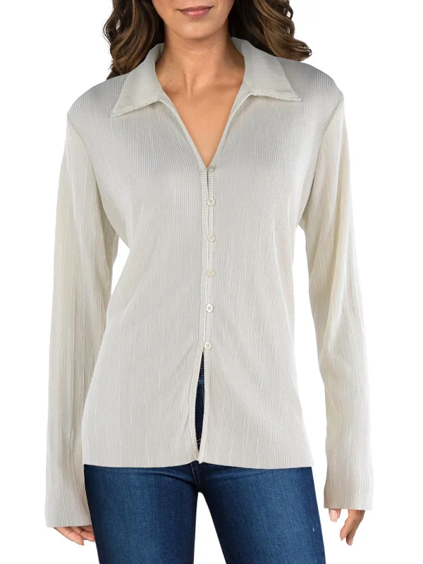 Lowest Price Womens Polyester Ribbed Blouse