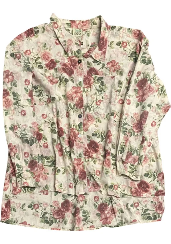 Final Markdown Women's Starburst Top In Vintage Rose