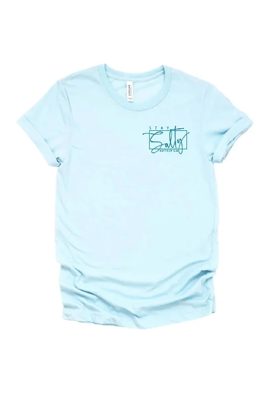 Today's Special Women's Stay Salty Tee In Light Blue