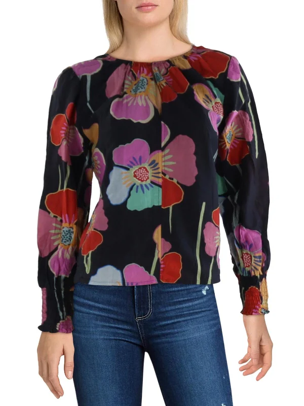 Great Deals Womens V Neck Floral Blouse