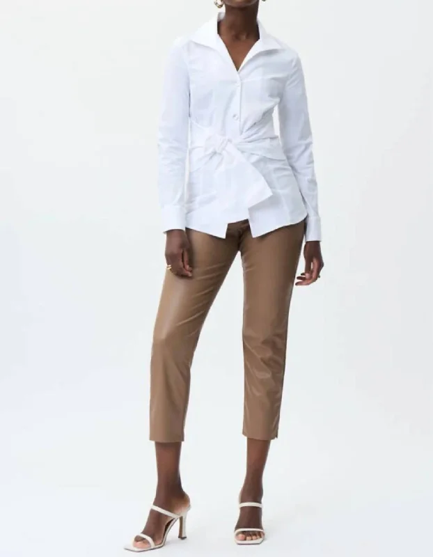 Massive Deals Wrap Front Blouse In Vanilla