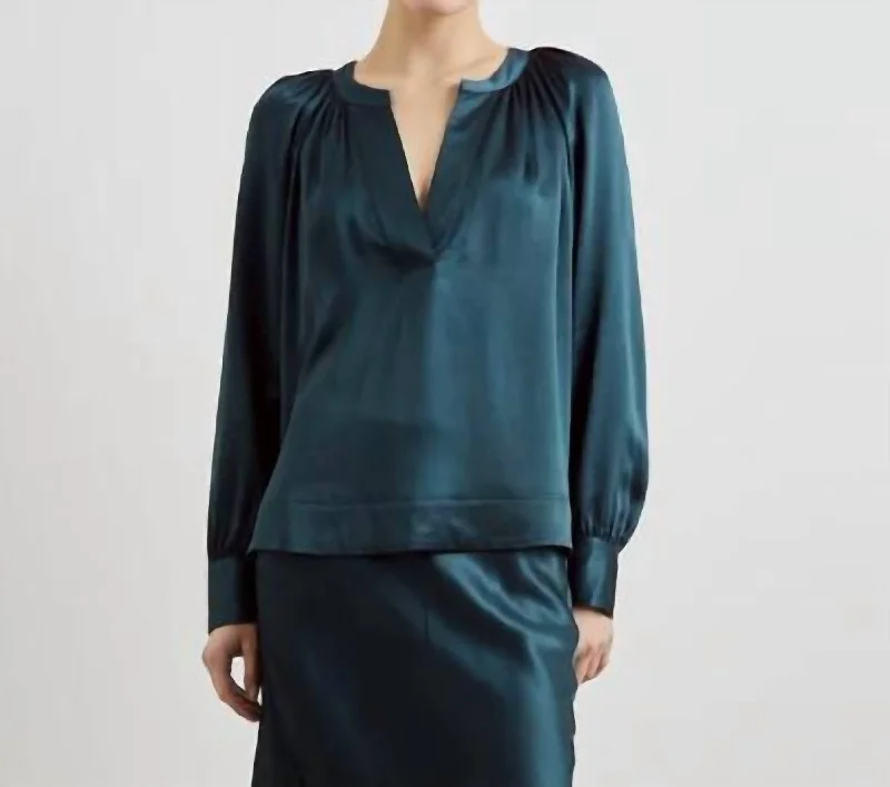 Year-End Sale Wynna Top In Deep Sea
