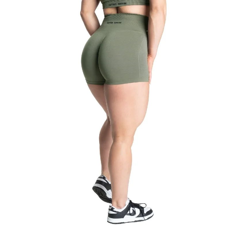 Unmissable Offer Better Bodies Seamless Scrunch Shorts - Washed Green