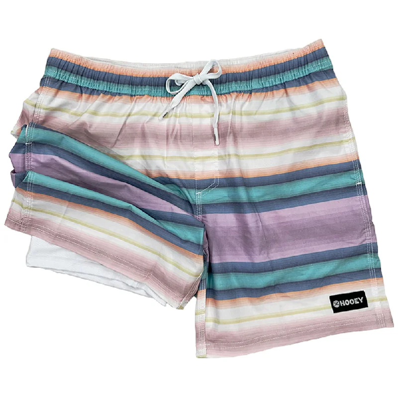 Big Savings "Bigwake" Purple/Teal/Cream Serape Board Short w/Liner