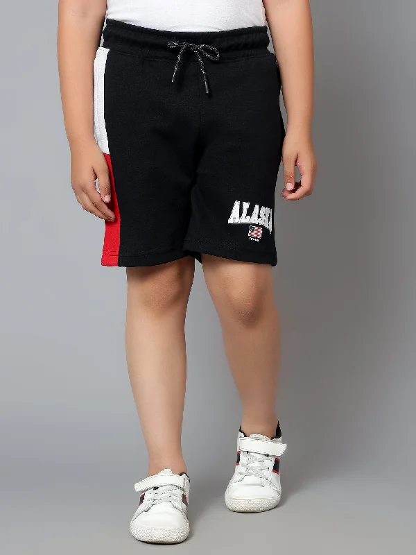 Year-End Sale Boy's Navy Blue Printed Bermuda Shorts
