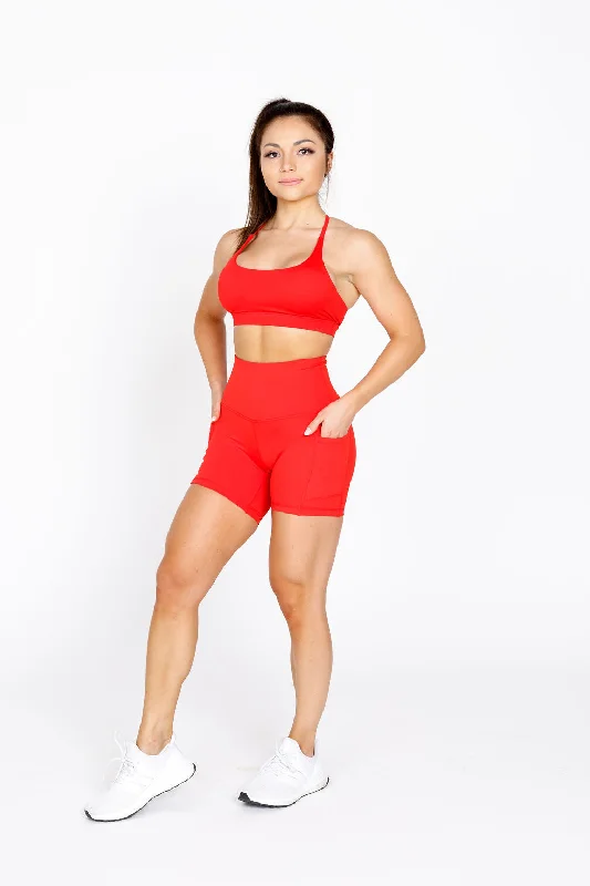 Big Discounts Women's Core Biker Shorts - Red Hot