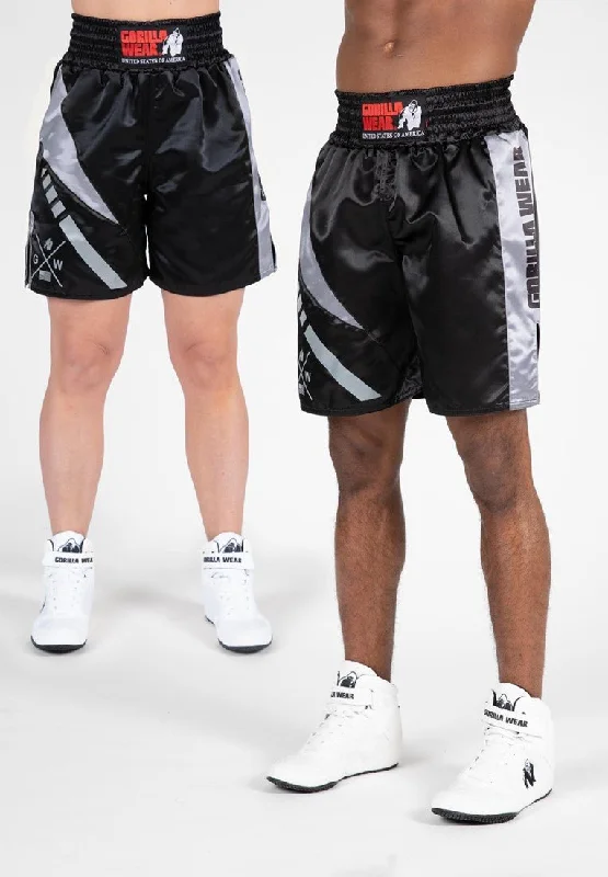 Super Sale Gorilla Wear Hornell Boxing Shorts - Black/Grey