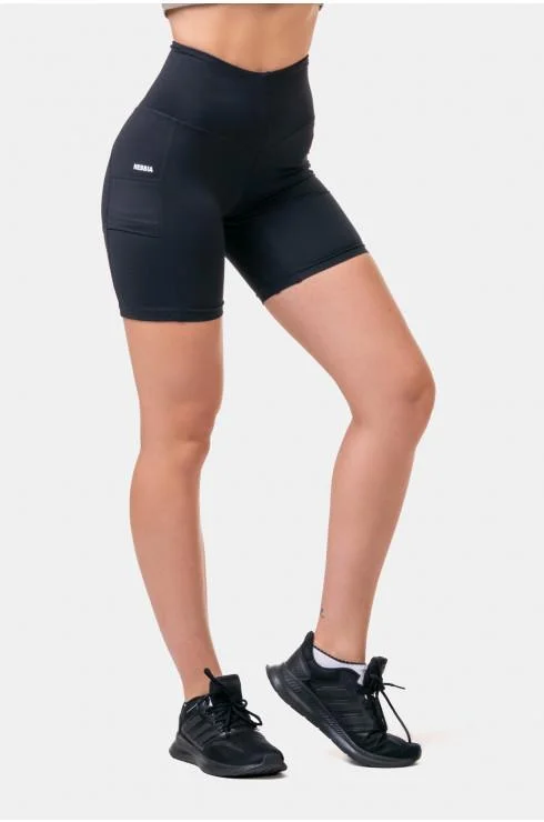 Shop and Save Nebbia Fit & Smart Biker Shorts - Black