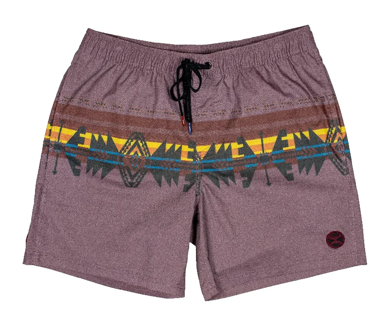 Midnight Madness "Bigwake" Maroon Board Shorts